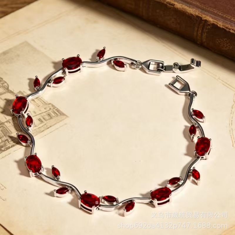Wholesale Alloy Colorful Zircon Branches Bracelet,  Fashionable European Style Jewelry for Boutique Resale