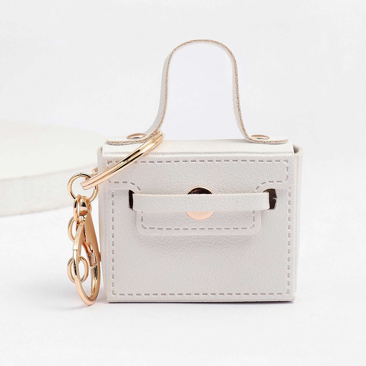 Wholesale Solid Color Small Square Bag Earphone Bag Keychain Pendants ACC-KC-XTZ013