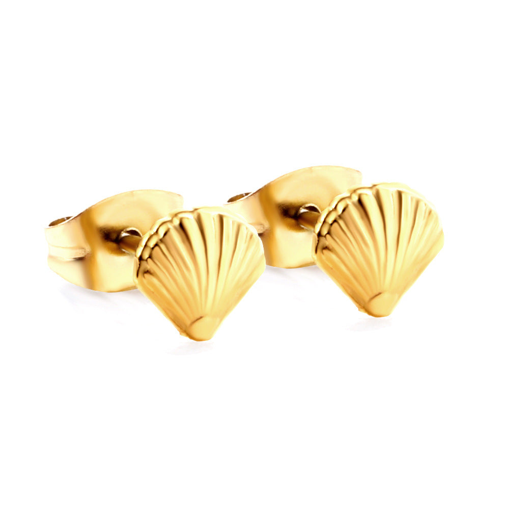 Wholesale  shell stud stainless steel  earrings