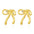 Wholesale bow stainless steel  18K gold earrings