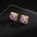 Wholesale  square purple zircon exquisite earrings  light luxury earrings