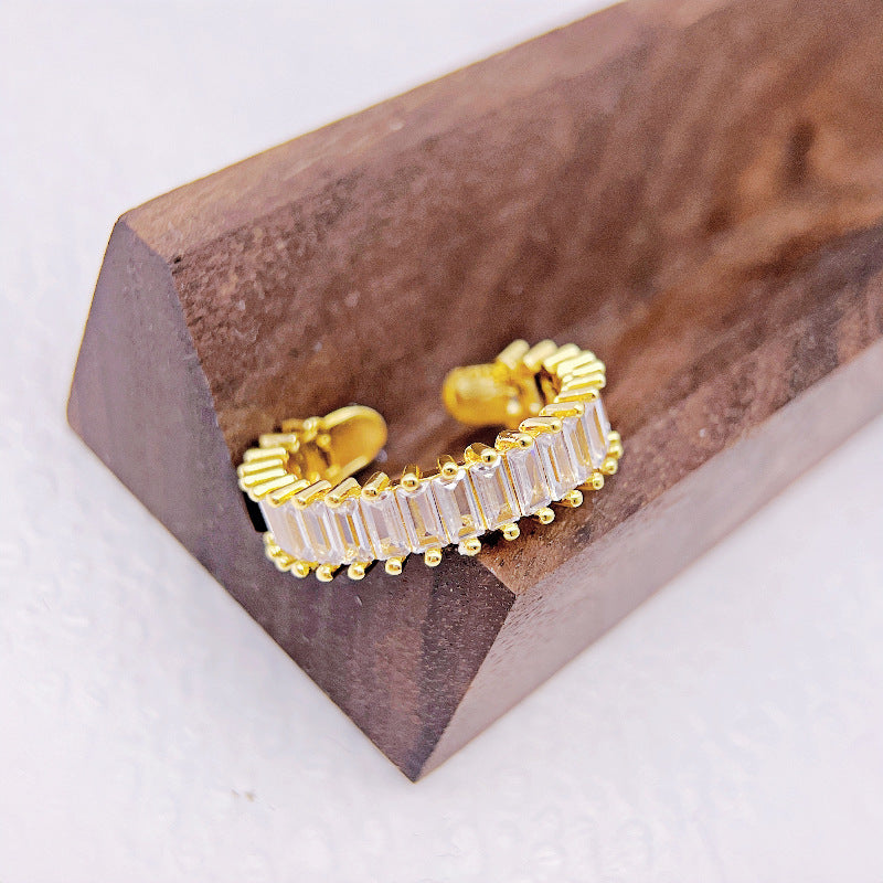 Wholesale Simple Rectangular Zircon Rings ACC-RS-YXY030