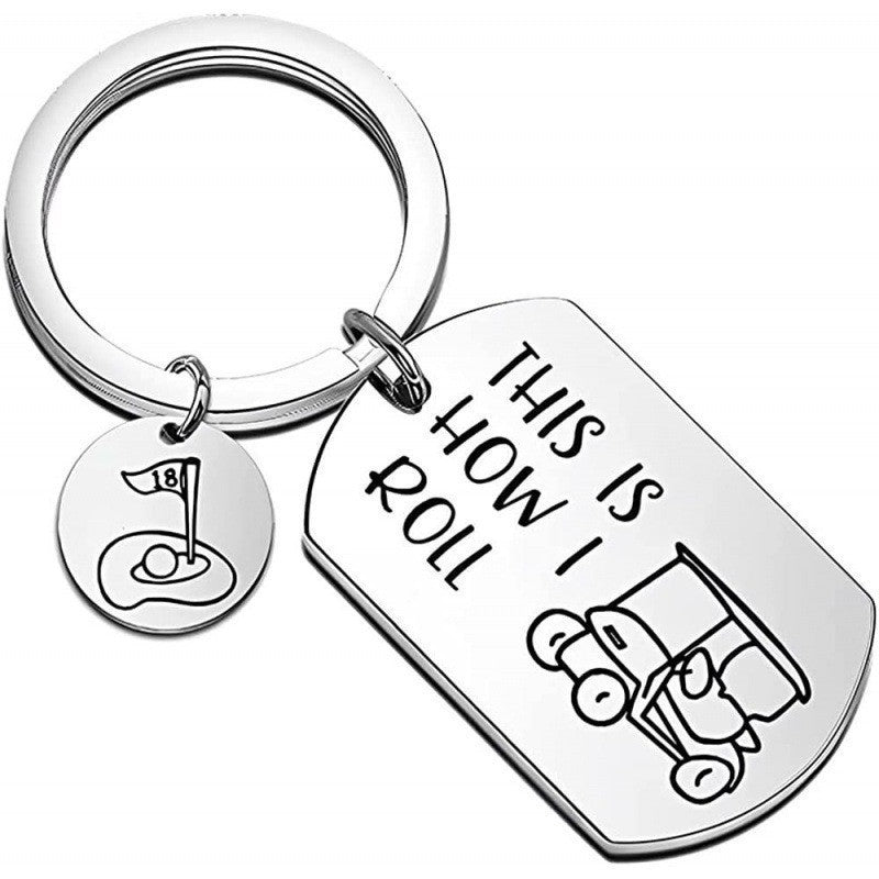 Wholesale Titanium Steel Couple Dog Tag Keychain Valentine S Day Anniversary Gift Fashion Accessory