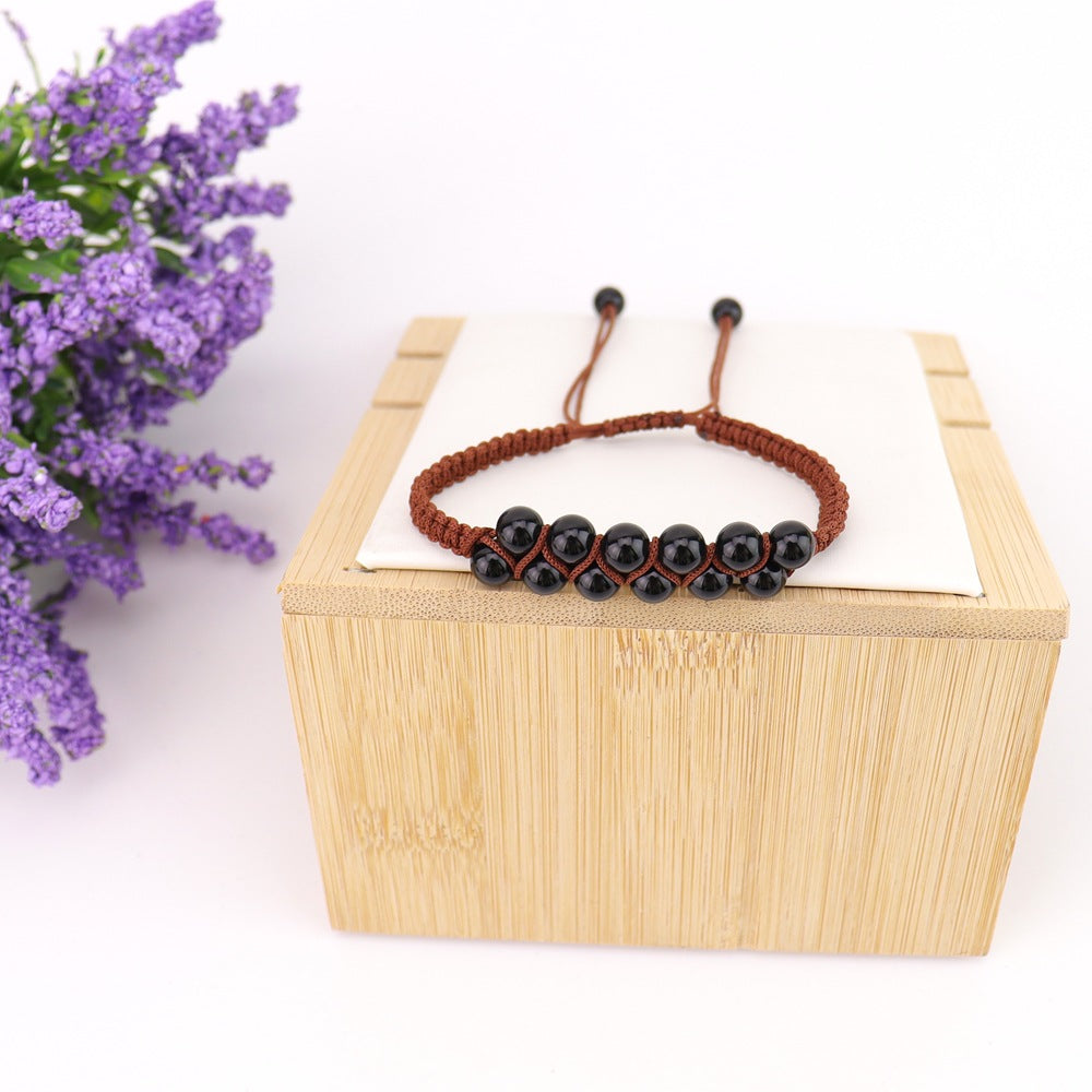 Wholesale Bohemian Handwoven Crystal Double Row Bracelet - Fashion Accessory for Everyday Wear
