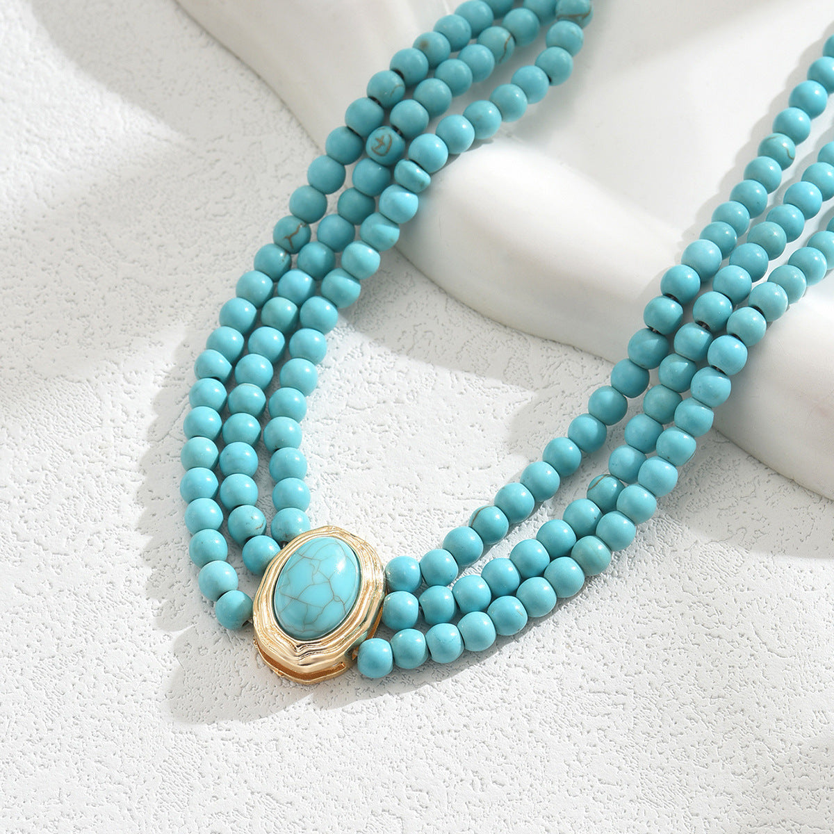 Wholesale  Vintage Geometric Beaded Necklace