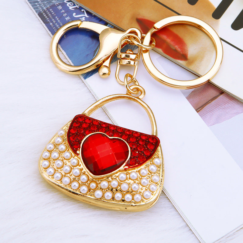 Wholesale Pearl Diamond Zinc Alloy Keychains ACC-KC-RuiYuan002