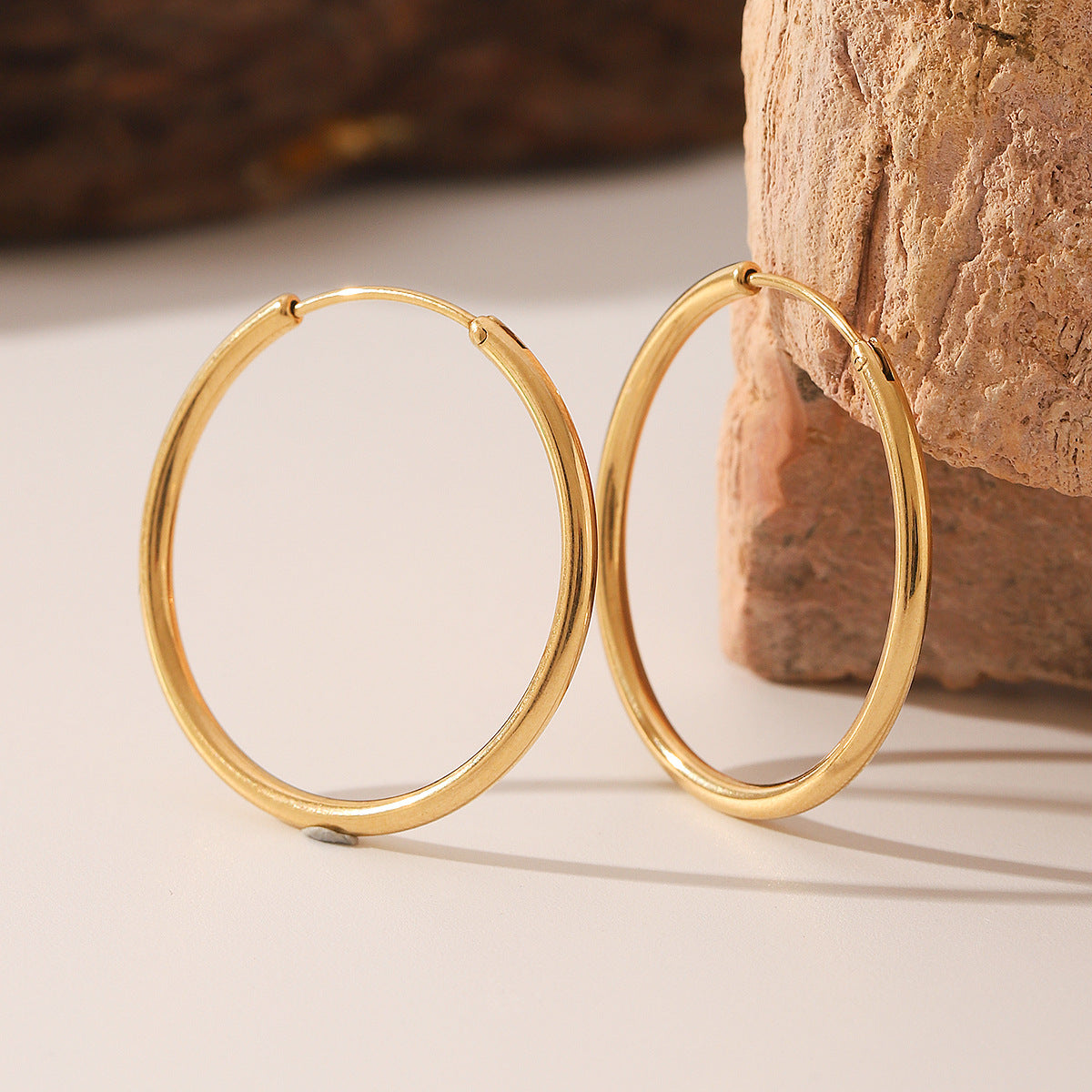 Wholesale Large Hoop Earrings  Stainless Steel 18K Gold  Earrings