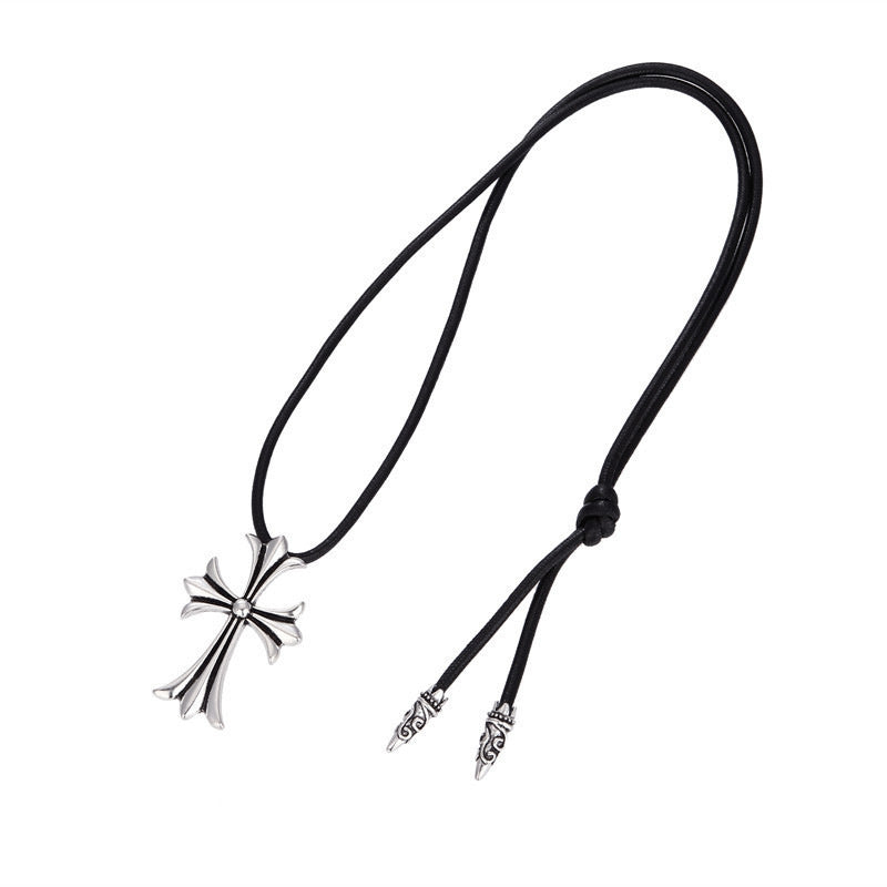 Wholesale Snake Snake Cross Wax Rope Leather Rope Necklace