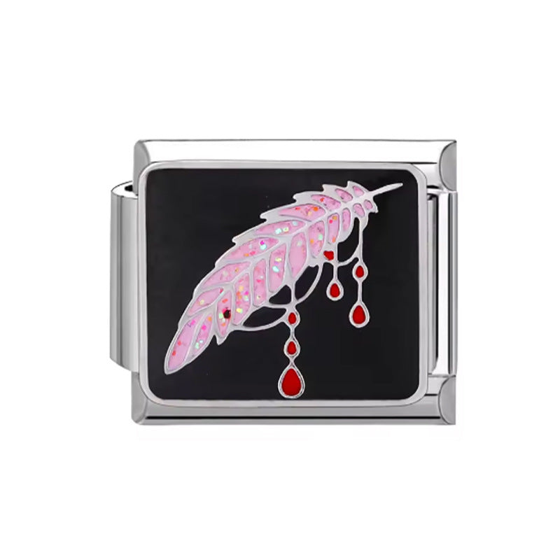 Wholesale 10pcs Italian Charm Bracelet 9mm DIY Splicing Removable Kitten Bear Stainless Steel Composable Bracelet