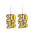 Wholesale cute 2025 number wooden earrings