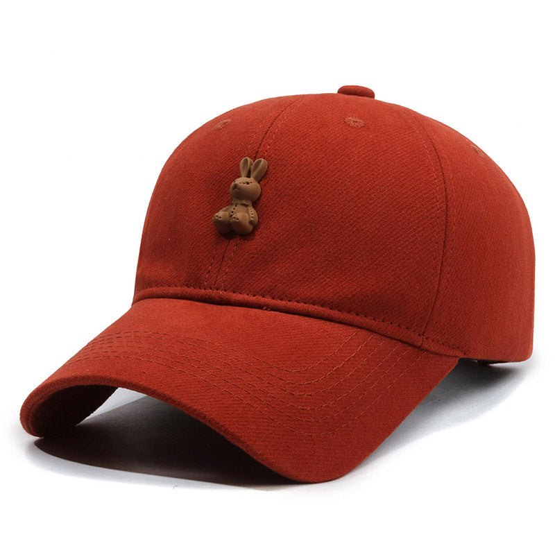 Wholesale brushed soft top baseball cap rabbit ear hat