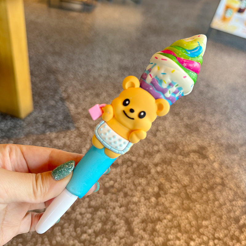 Wholesale Creative 3D Bear Ice Cream Ballpoint Pen