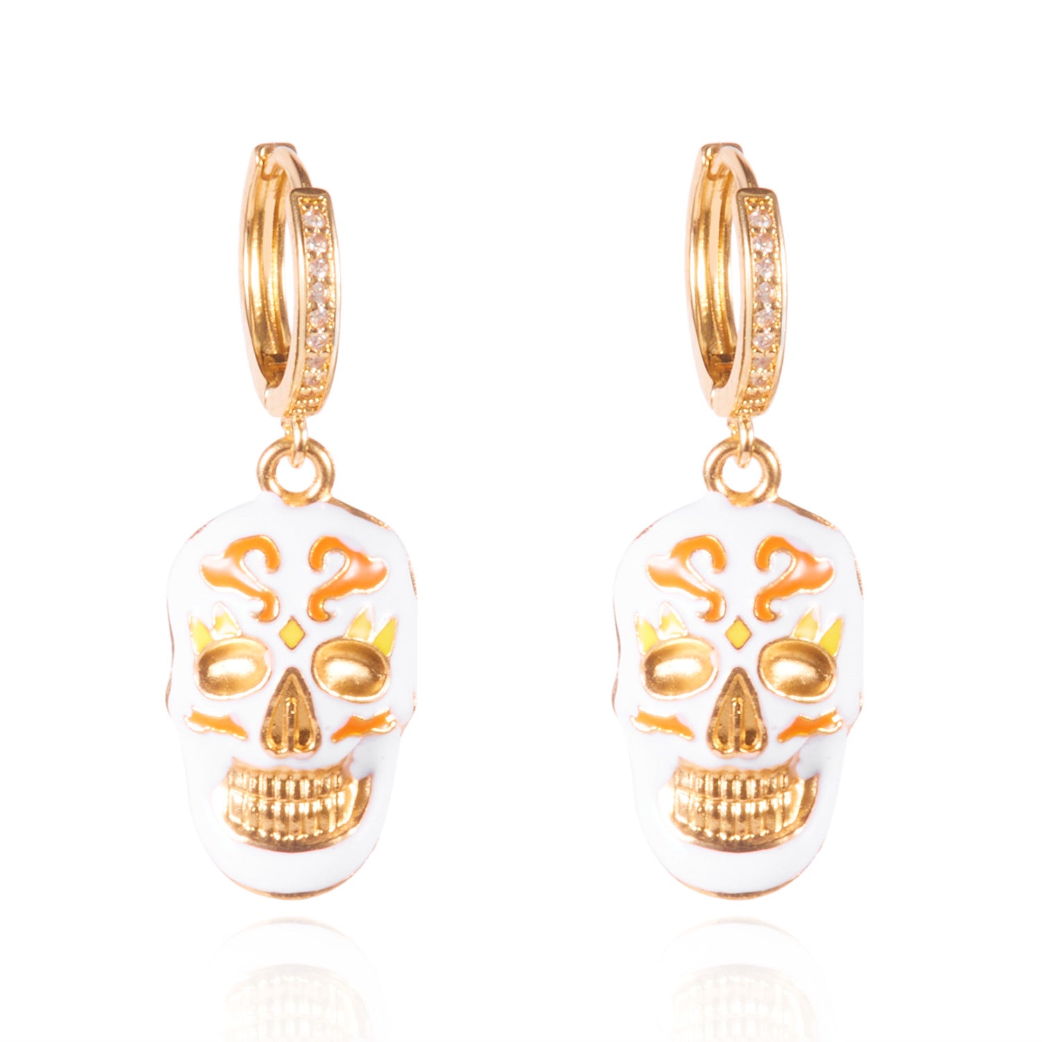 Wholesale  Black Oil-Drip  Pumpkin Ghost Pendant Earrings