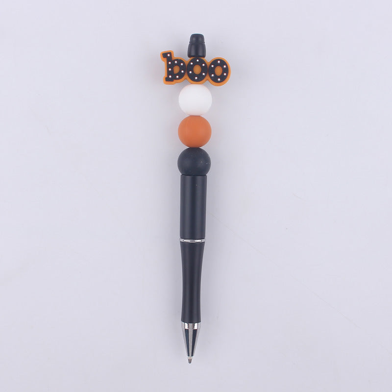 Wholesale  Halloween Pumpkin spider silicone  beaded pen