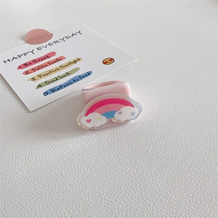 Wholesale  Acrylic Cute Sweet Smiling Cat Puppy Ring