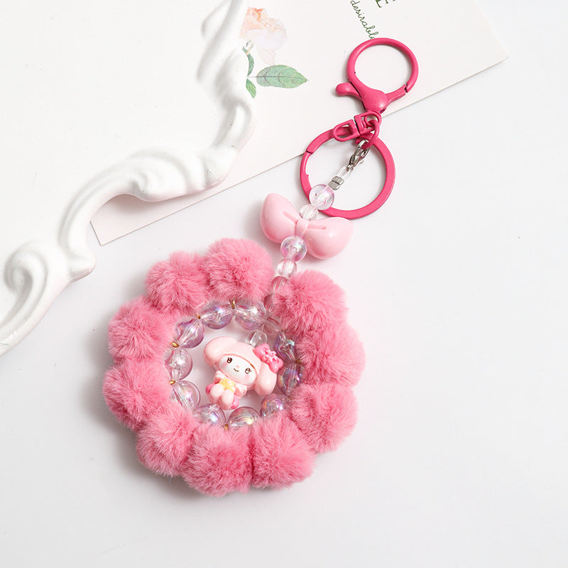 Wholesale Cartoon  Colorful I Handmade Beaded Acrylic Non-Peeling Keychain  ACCVIP