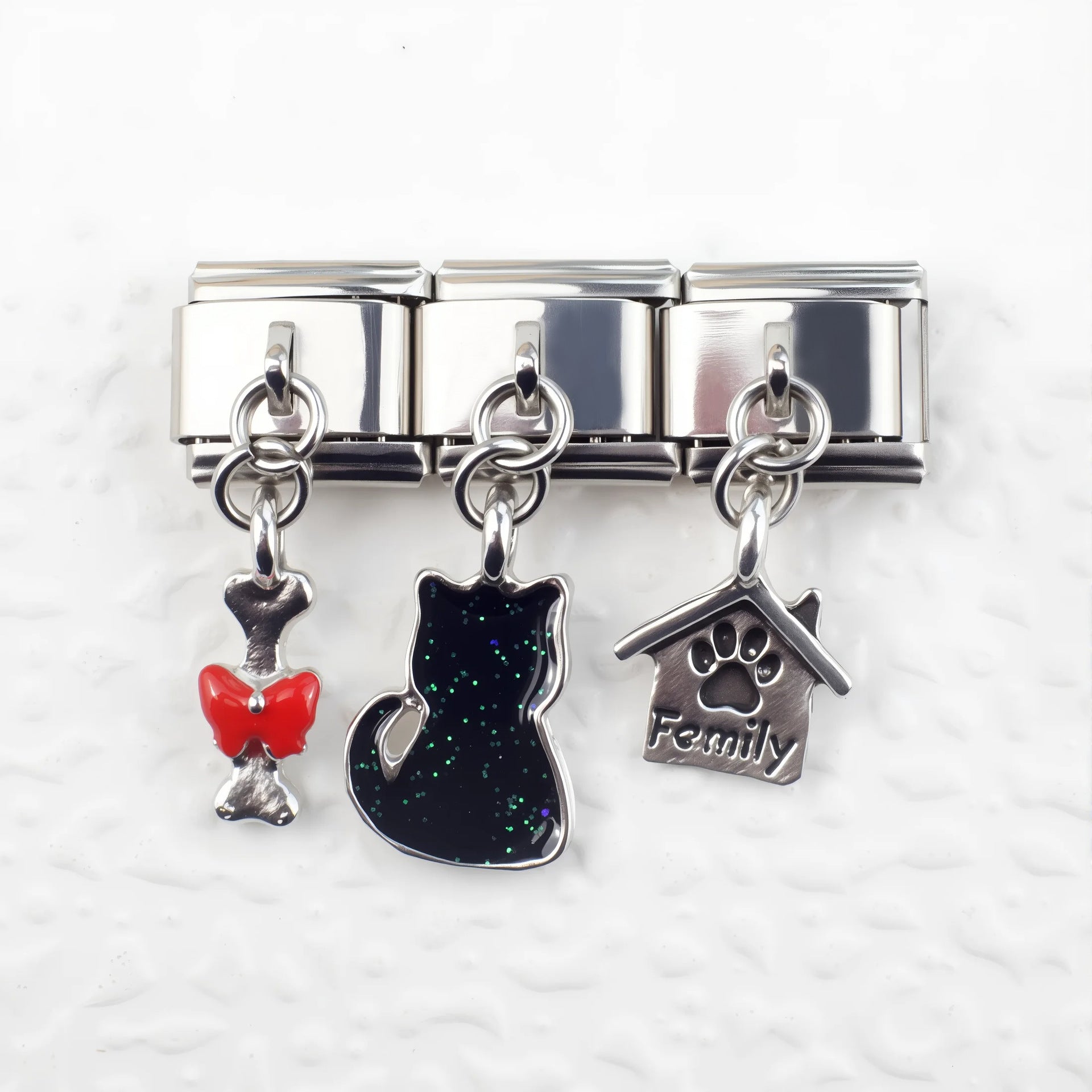 Wholesale 5pcs/pack Individual Sports &  Hobby Charms Single Section Creative Stainless Steel Composable Bracelet