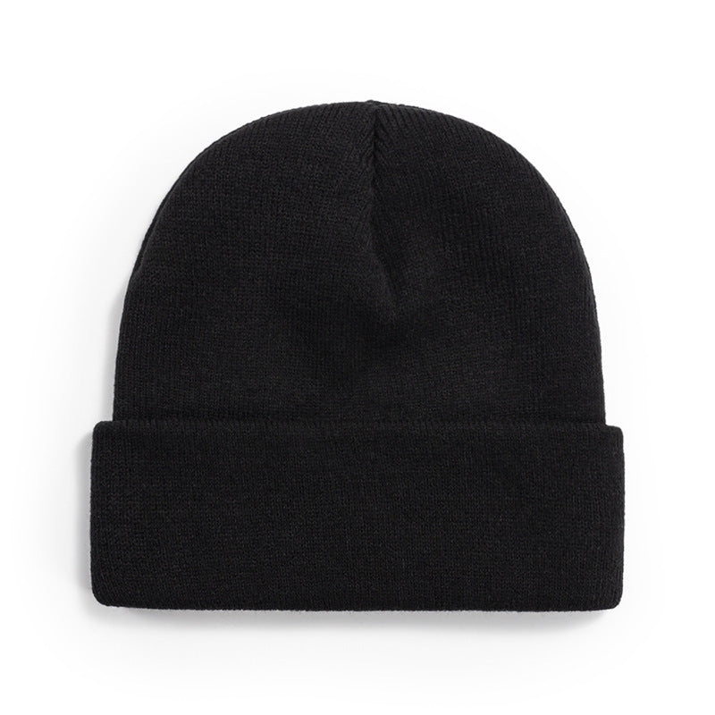 Wholesale light plate knitted cold cap acrylic solid color wool cap
