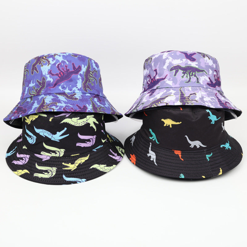 Wholesale  Dinosaur Digital Printing Fisherman Hat Bucket Hat