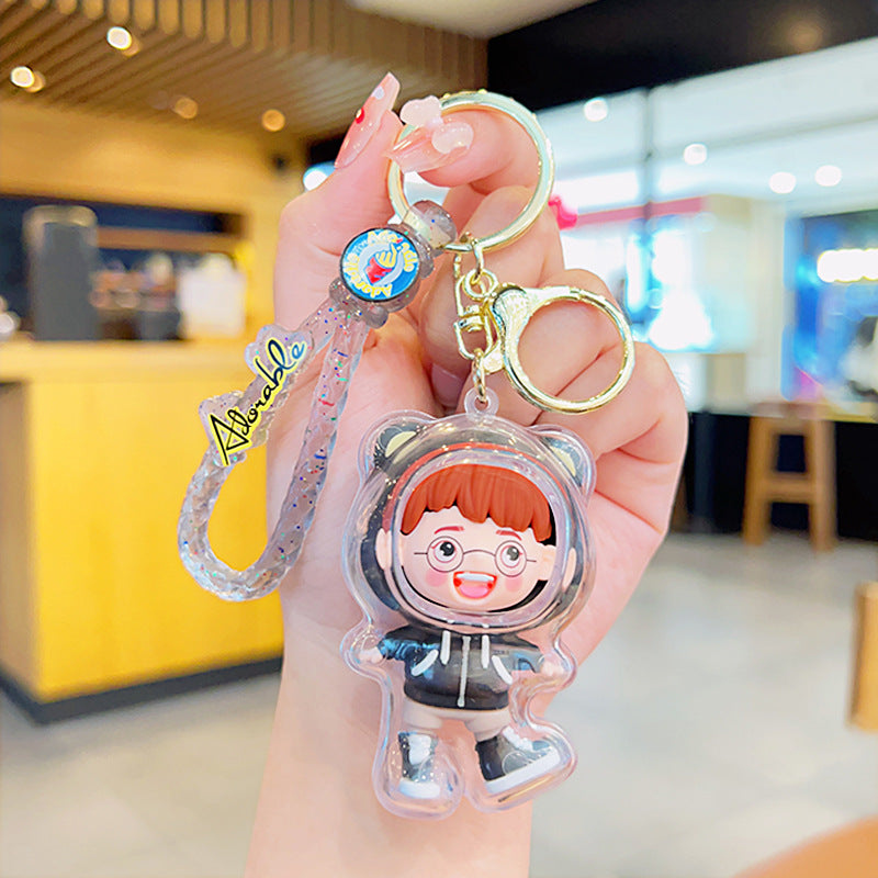 Wholesale Cute cartoon acrylic couple keychain