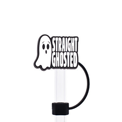 Wholesale Random 100pcs Halloween 10MM PVC Straw Tube Cap ACC-SCR-YiQu002