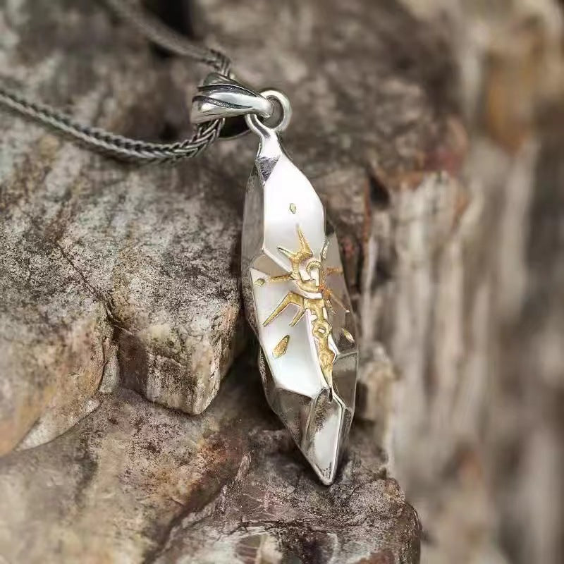 Wholesale  Personality Sun Rune Wishing Stone Pendant Retro  Necklace