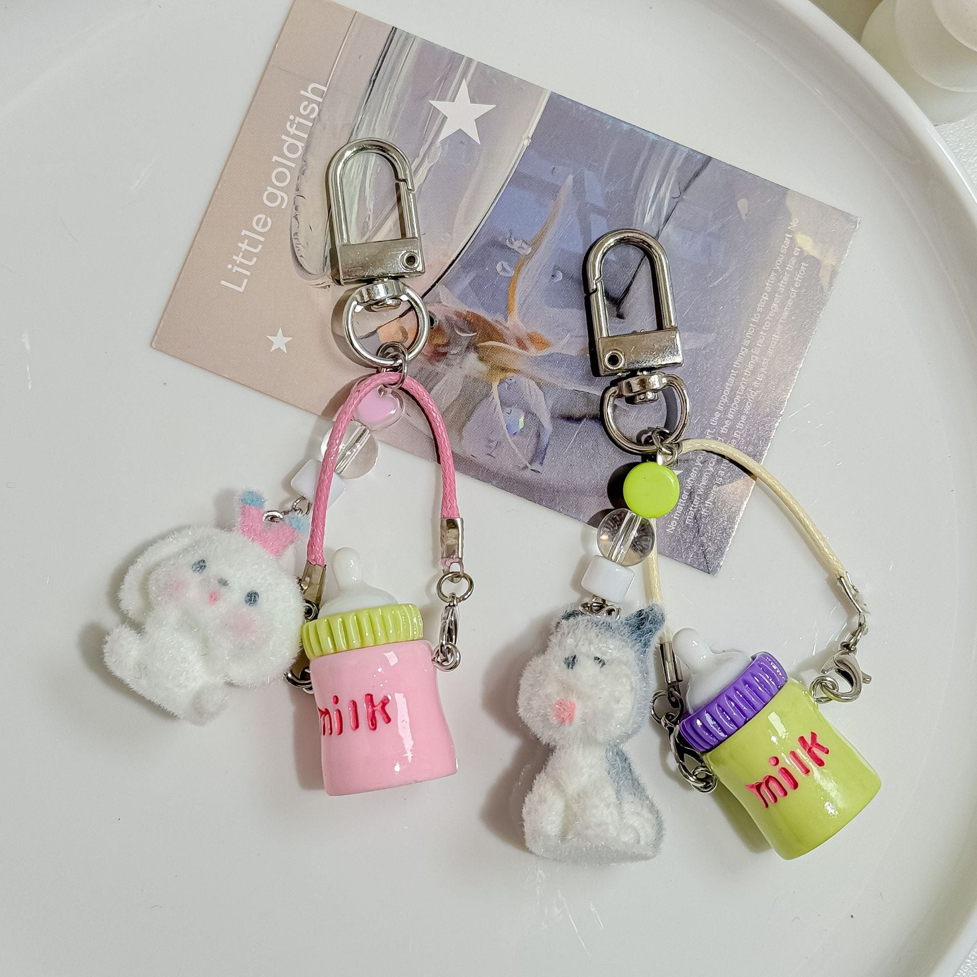 Wholesale Cartoon Baby Bottle Keychain