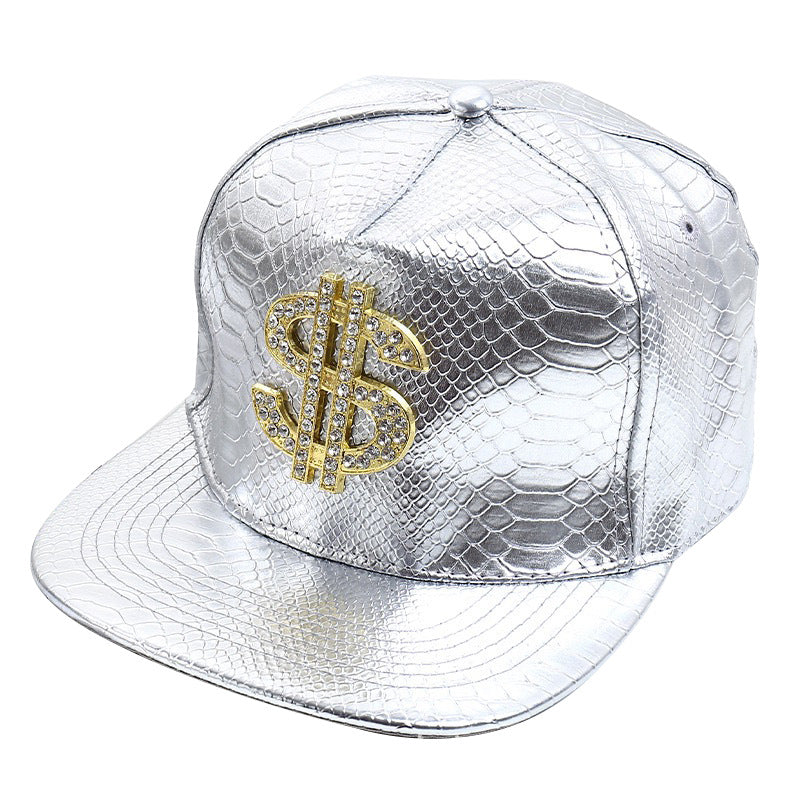 Wholesale PU sunshade metal dollar picture  baseball cap