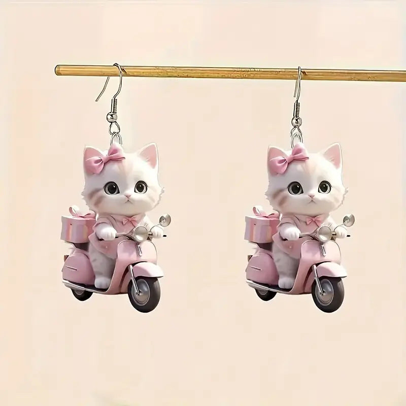 Wholesale cute cat acrylic earrings