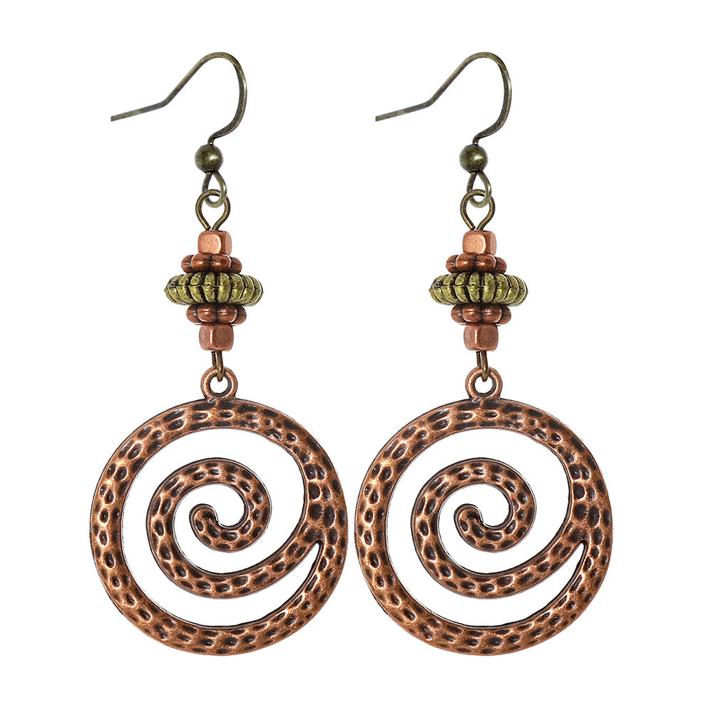 Wholesale Zinc Alloy Bohemian Earrings Maillard Color Holiday Style Retro Fashion Accessory