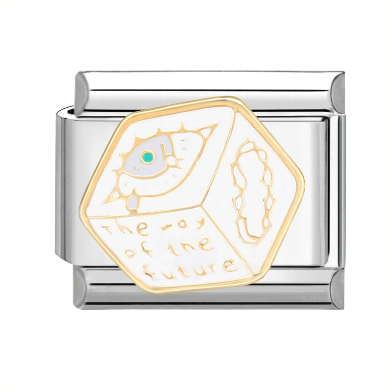 Großhandel italienisches Charmearmband 9mm DIY Spleißen süßer kreativer Anhänger Titanium Stahl komponierbares Armband