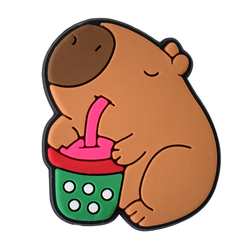 Wholesale Random 100pcs Cartoon Cute Small Animal PVC Soft Rubber Shoe Buckle Decoration ACC-SC-RYY063