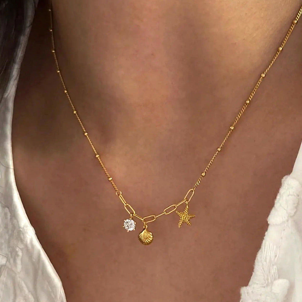 Wholesale Stainless steel and titanium alloy pendant necklace