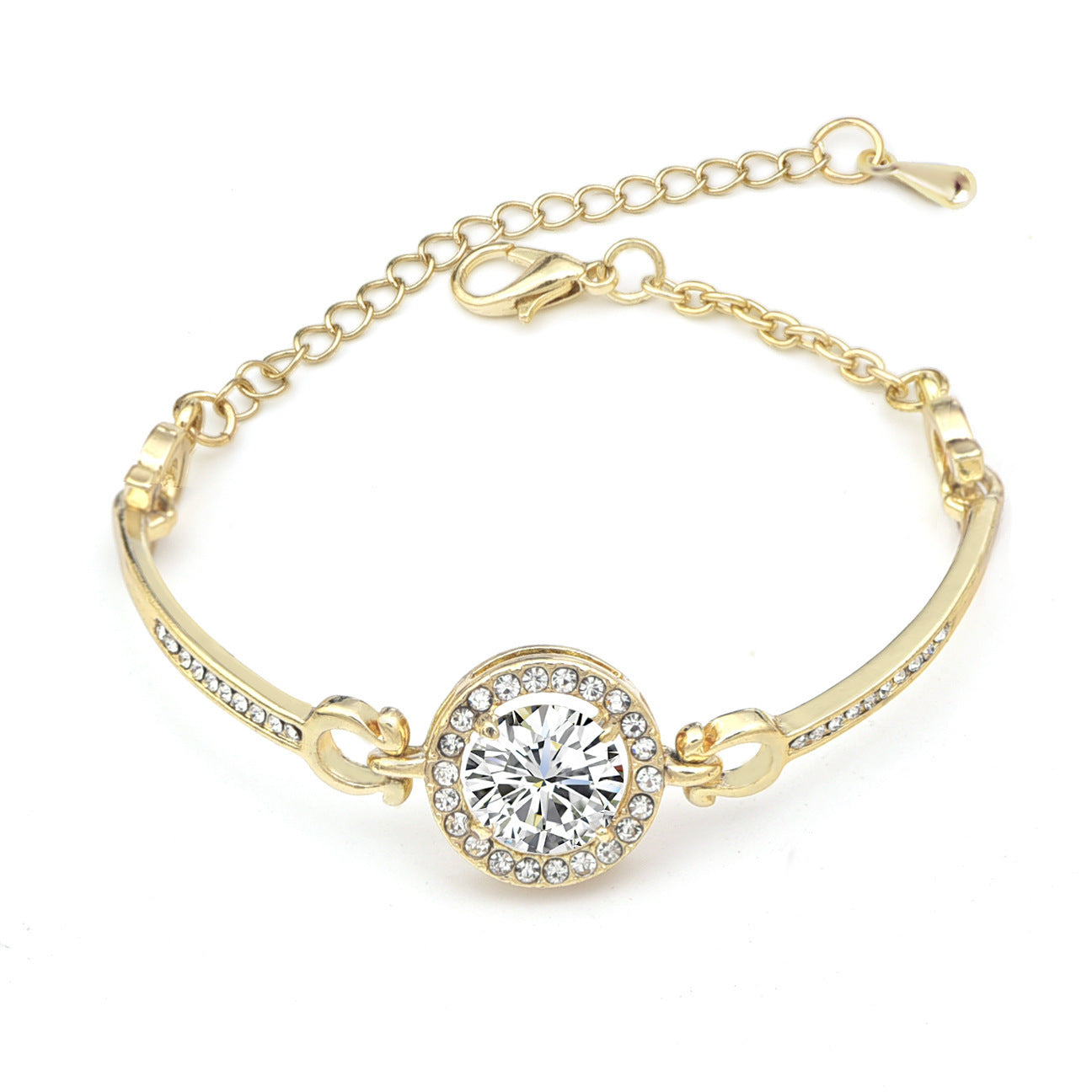 Wholesale Light Luxury Bracelet Alloy Diamond Four-leaf Clover Bracelet ACCVIP-BT-Zhum001