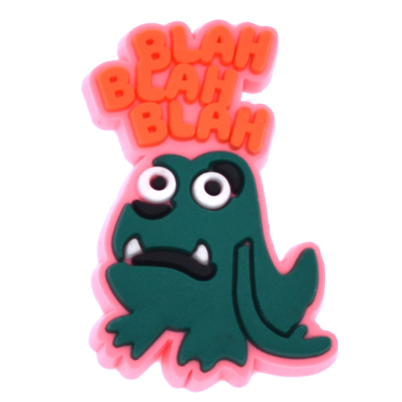 Wholesale Random 100pcs Monster Series PVC Soft Rubber Shoe Buckle Decoration ACC-SC-RYY073