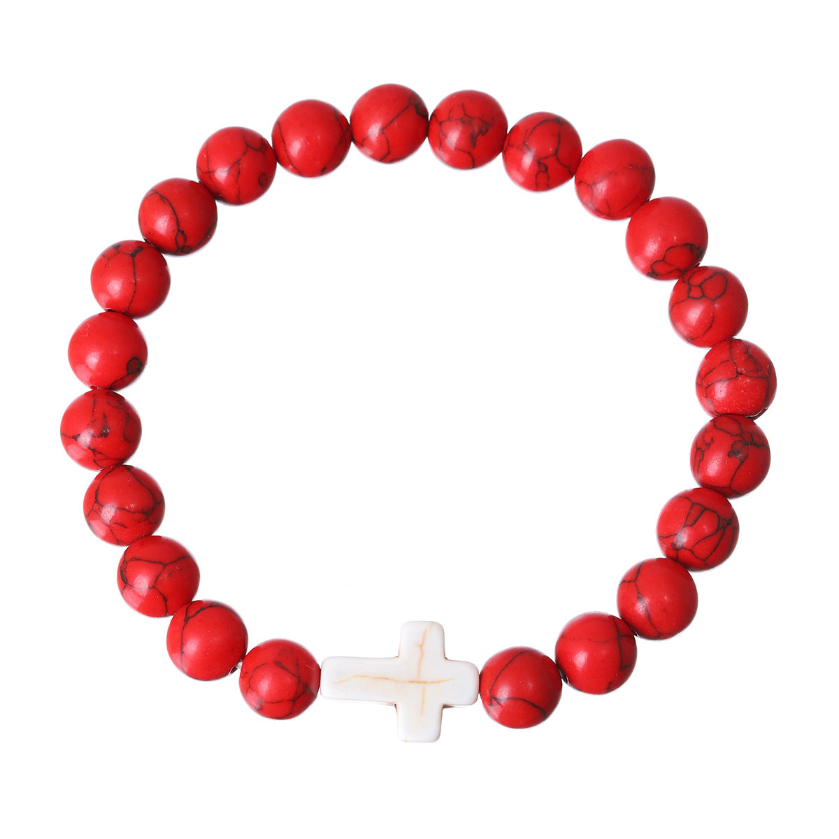 Wholesale  mixed color cross beaded bracelet
