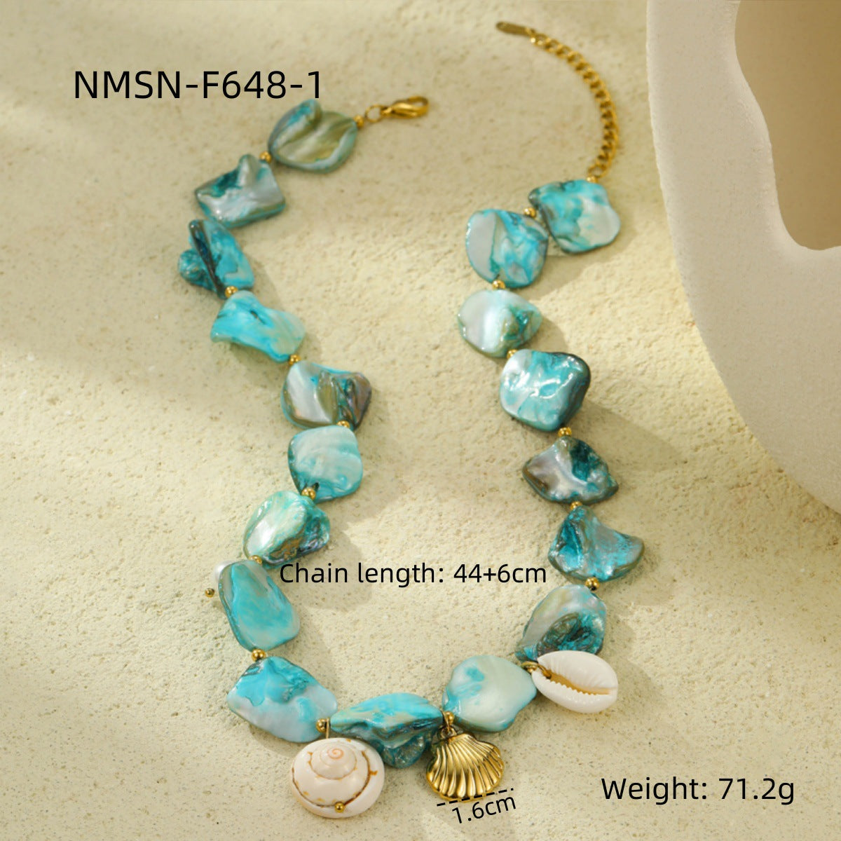 Wholesale shell clavicle chain starfish coral suit necklace earrings bracelet