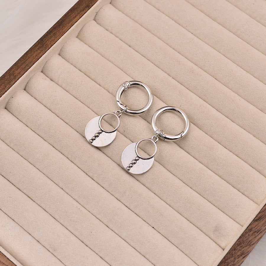 Wholesale Vintage Geometric Turquoise Zinc Alloy Shoe Buckle Bag Charm Keychain Accessory For DIY And Resale