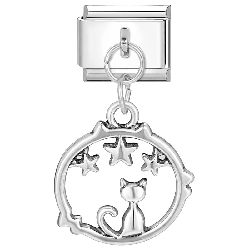 Wholesale Italian Charm Bracelet 9mm DIY Splicing Animal Series Stainless Steel Composable Bracelet