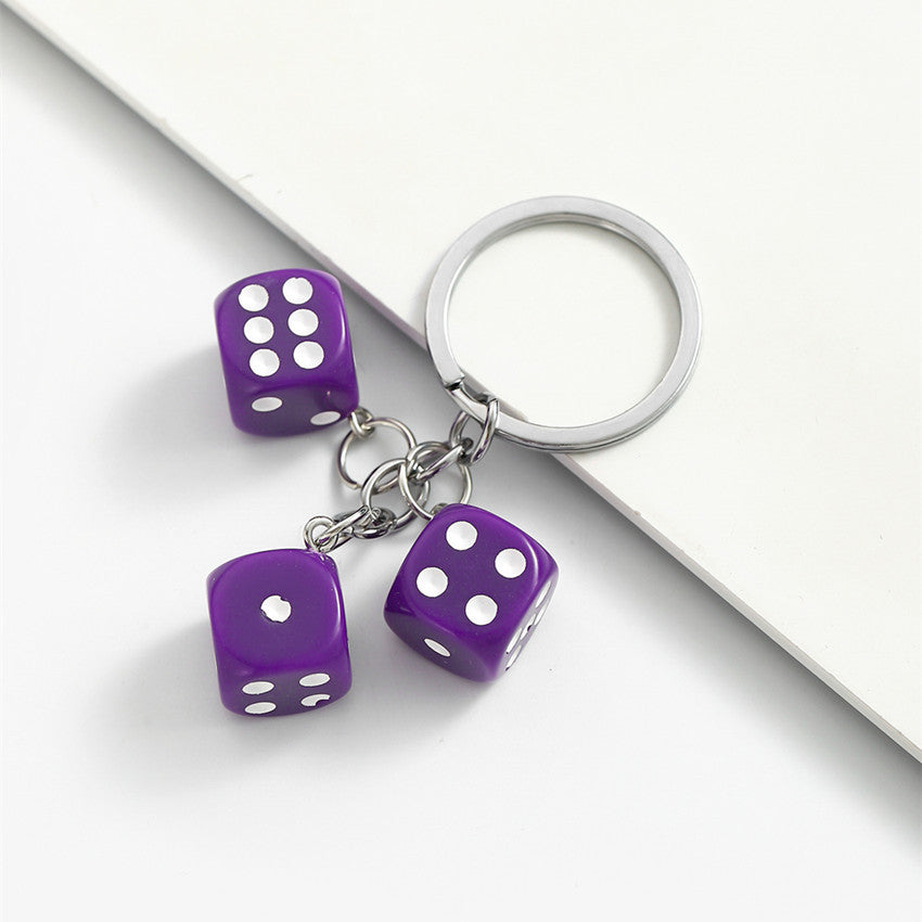Wholesale Resin dice keychain pendant