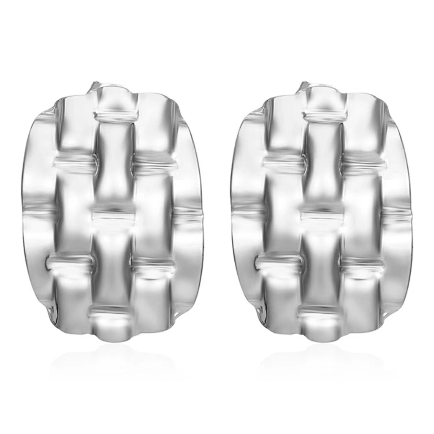 Wholesale  senior design sense 18k gold strap modeling stainless steel earrings INS female fashion all-match earrings jewelry