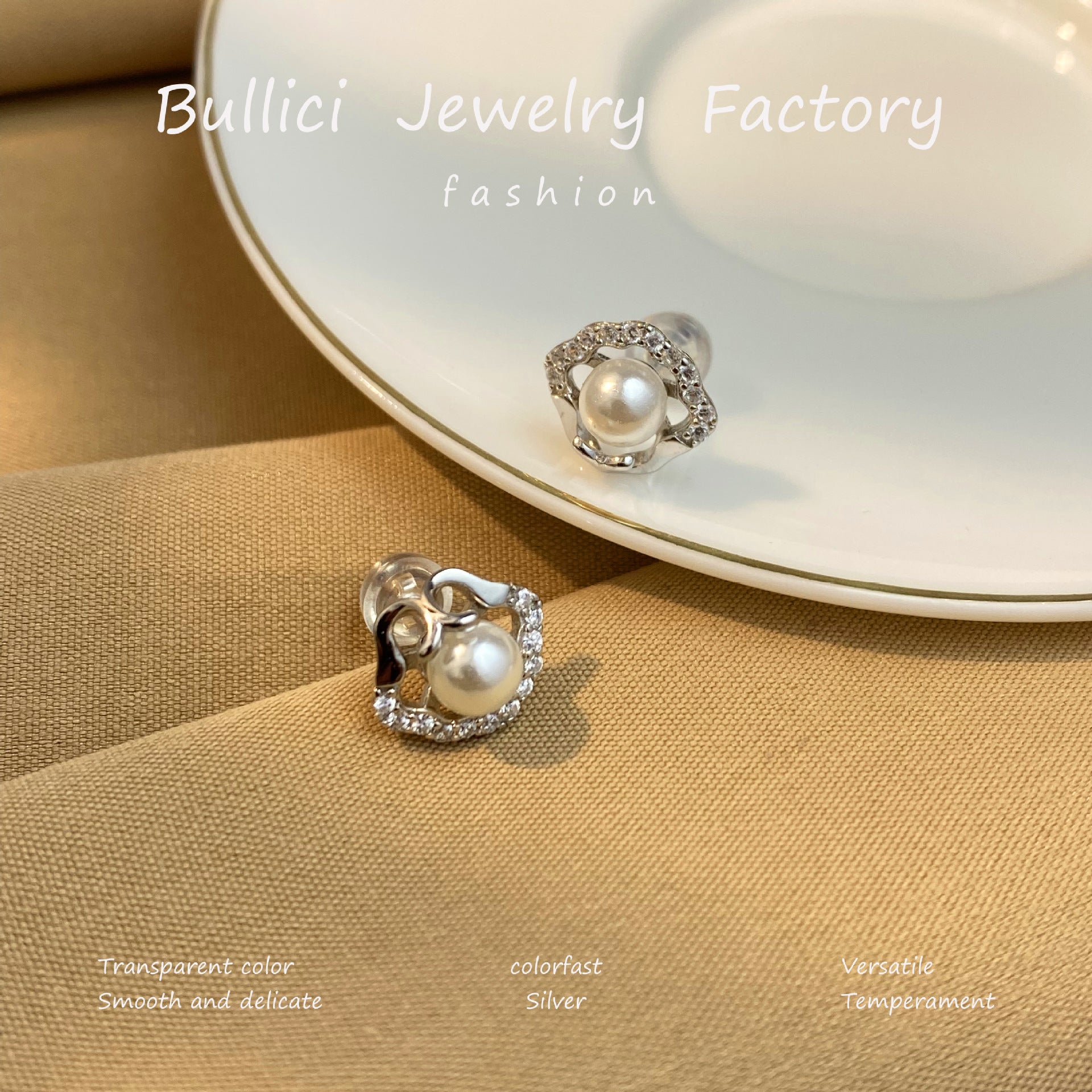 Wholesale S925 Sterling Silver Earrings Beads Pearl Earrings