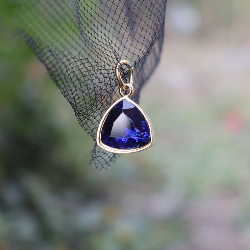 Wholesale DIY Stainless Steel December Birthstone Colored Zirconia Necklace