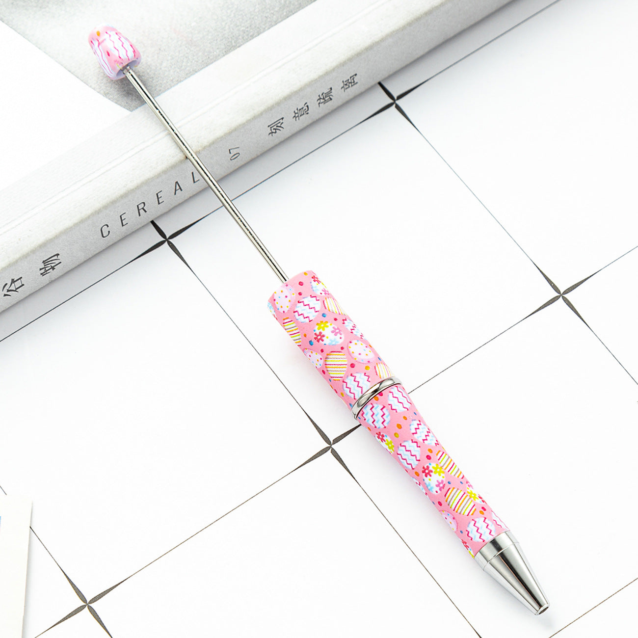 Wholesale Beadable Pens Easter Clover Print DIY Beaded Pens