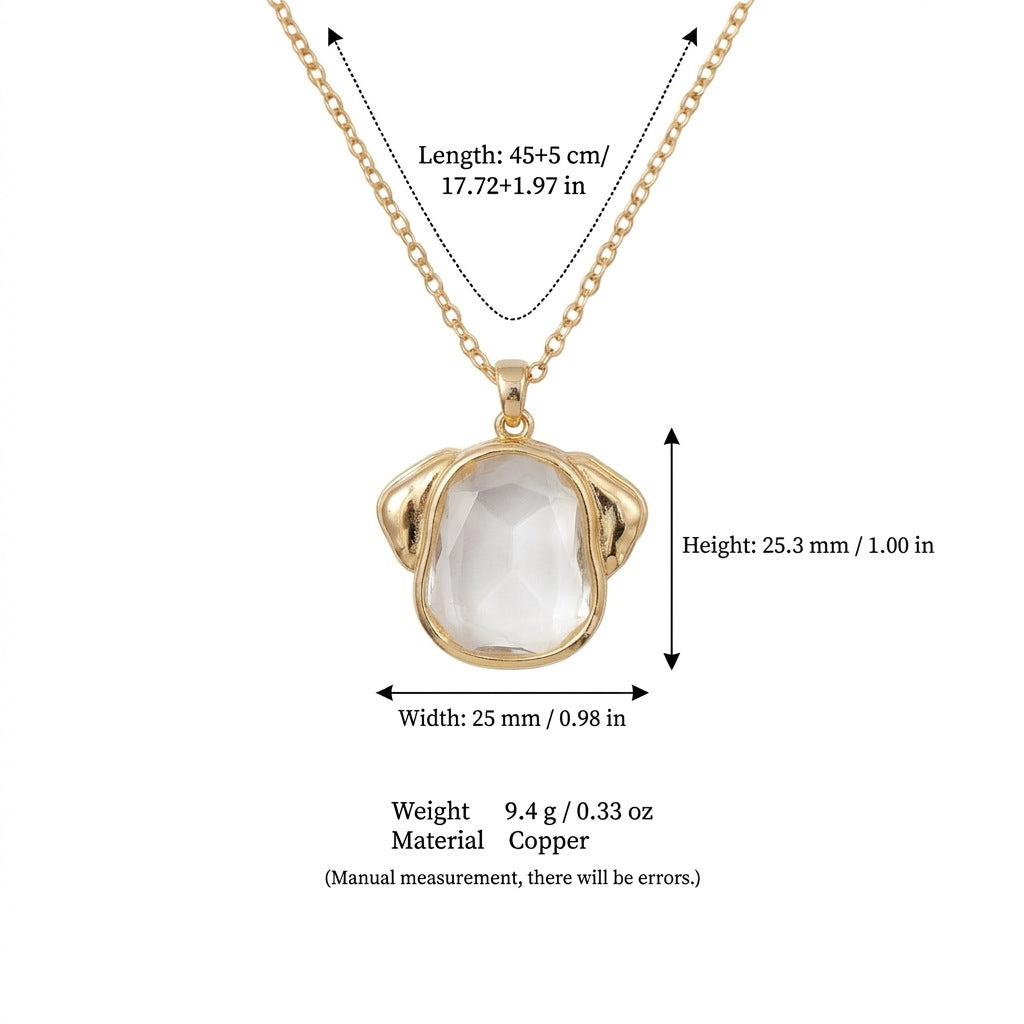 Wholesale Cute Fox Glass Openable Locket Pendant Necklace Copper Electroplated European Design Fashion Jewelry For Gifting And Resale