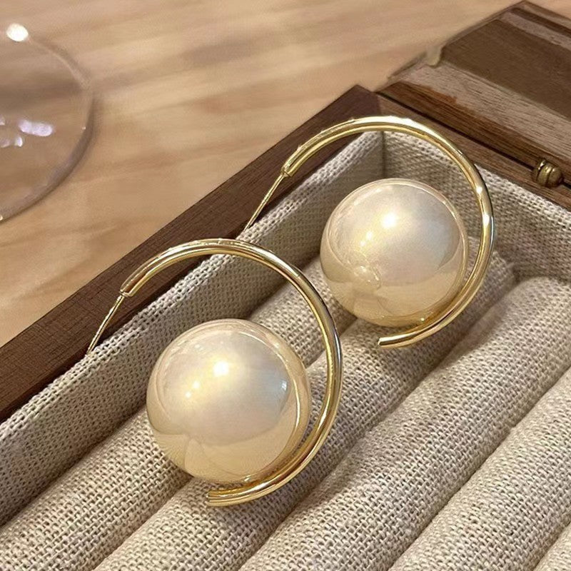 Wholesale Baroque Shaped Pearl Pendant Earrings ACC-ES-Tongs001