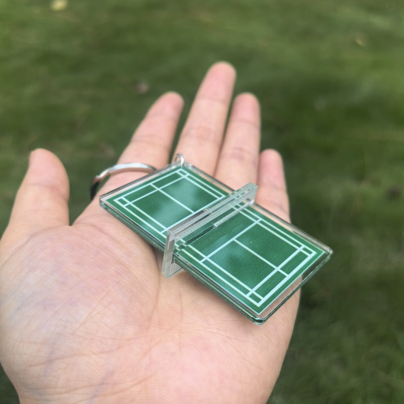 Wholesale Badminton Ping Pong Table Acrylic Keychains ACC-KC-XiaoCha003