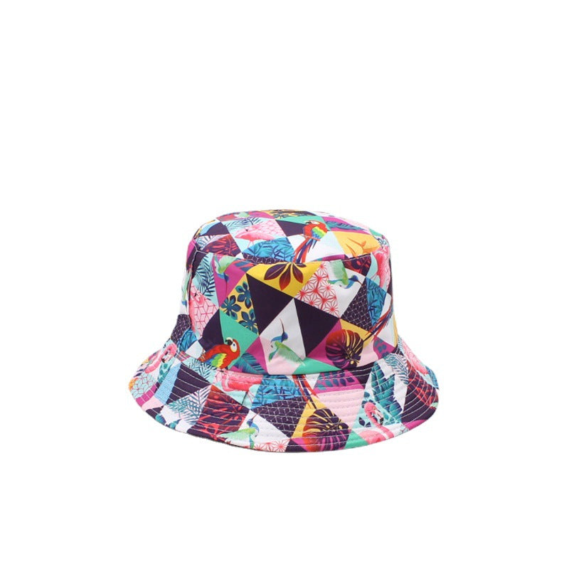 Wholesale  Double-sided Fisherman Hat  Printed Basin Hat Bucket Hat