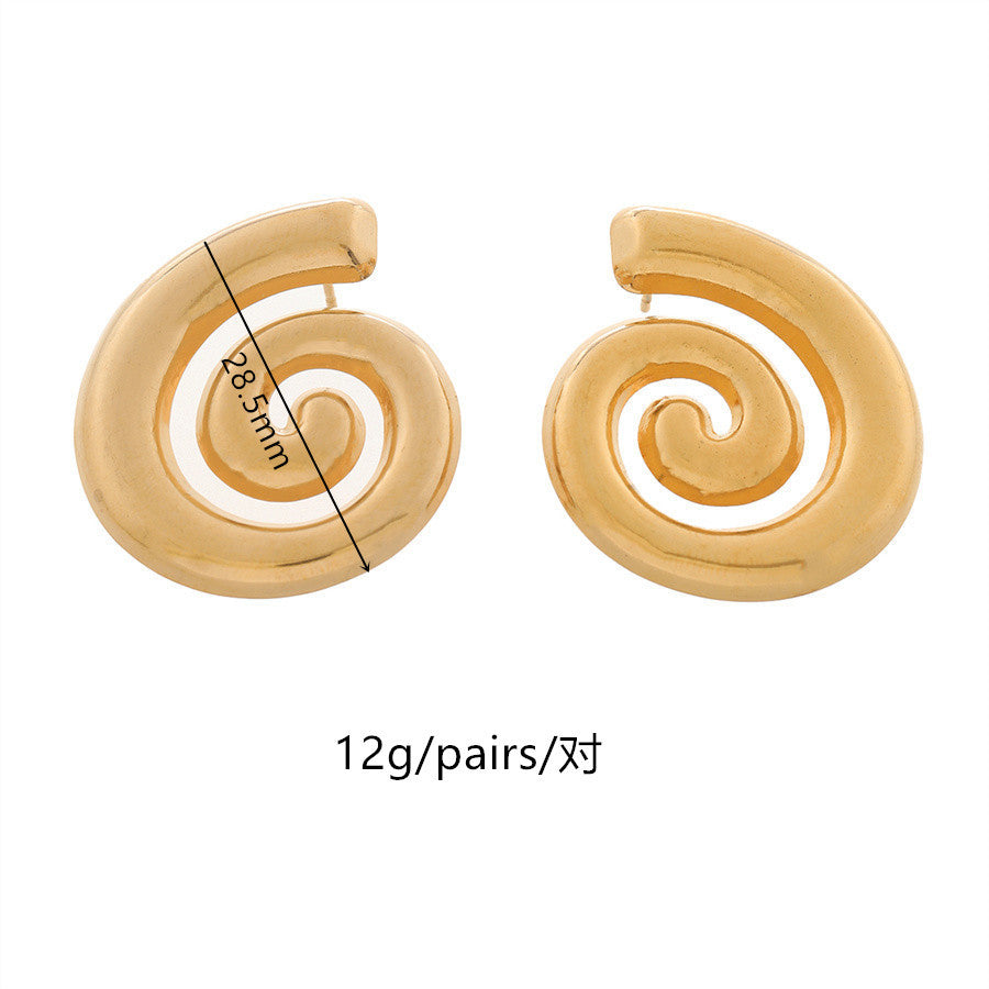 Wholesale Titanium Steel Earrings 18k Gold Plated Earrings Geometric Earrings ACC-ES-TaiYu001
