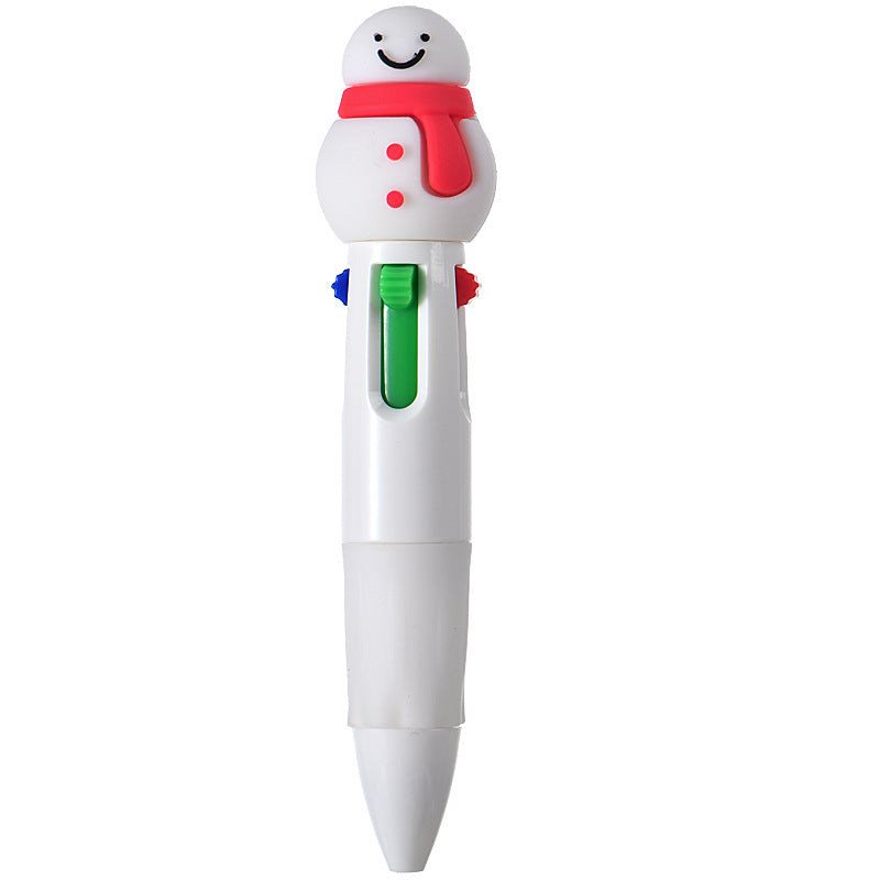Wholesale Cute cartoon Christmas four-color ballpoint pen